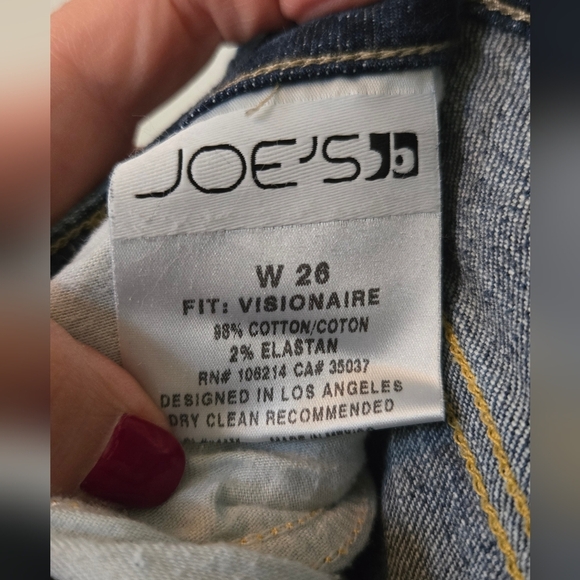 Joe's Jeans Boot Cut Visionaire Size 26 Dark Wash Denim - Picture 5 of 5